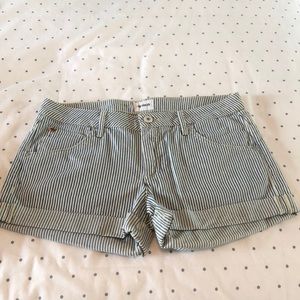 Hudson striped denim shorts